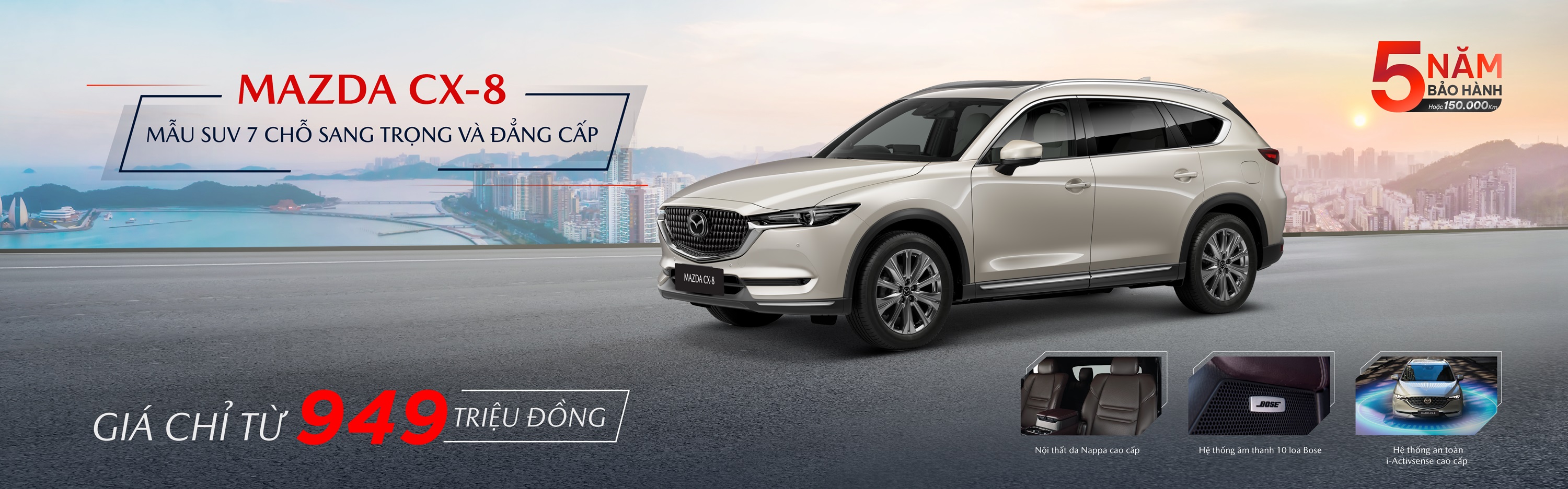 MAZDA CX8 - Ưu đãi tháng 8/2024