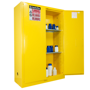 Tủ chứa hóa chất dễ cháy màu vàng 2 cửa 170L Justrite, Ecosafe MC45