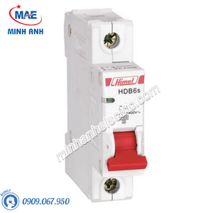 MCB 1P 16A 6kA - Model HDB6SN1C16