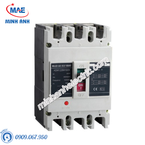 MCCB 3P 160A 50kA Type M - Model HDM1225M1603