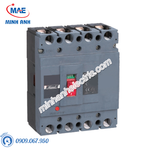 MCCB 4P 100A 50kA - Model HDM6S100M1004XXX3