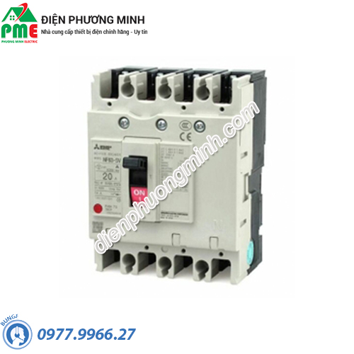 Cầu dao tự động MCCB Mitsubishi NF63-SV 4P 4A