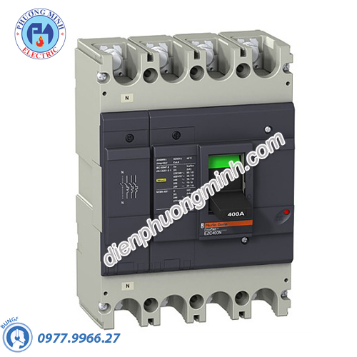 MCCB Type H 4P 350A 50kA 415VAC - Model EZC400H4350N
