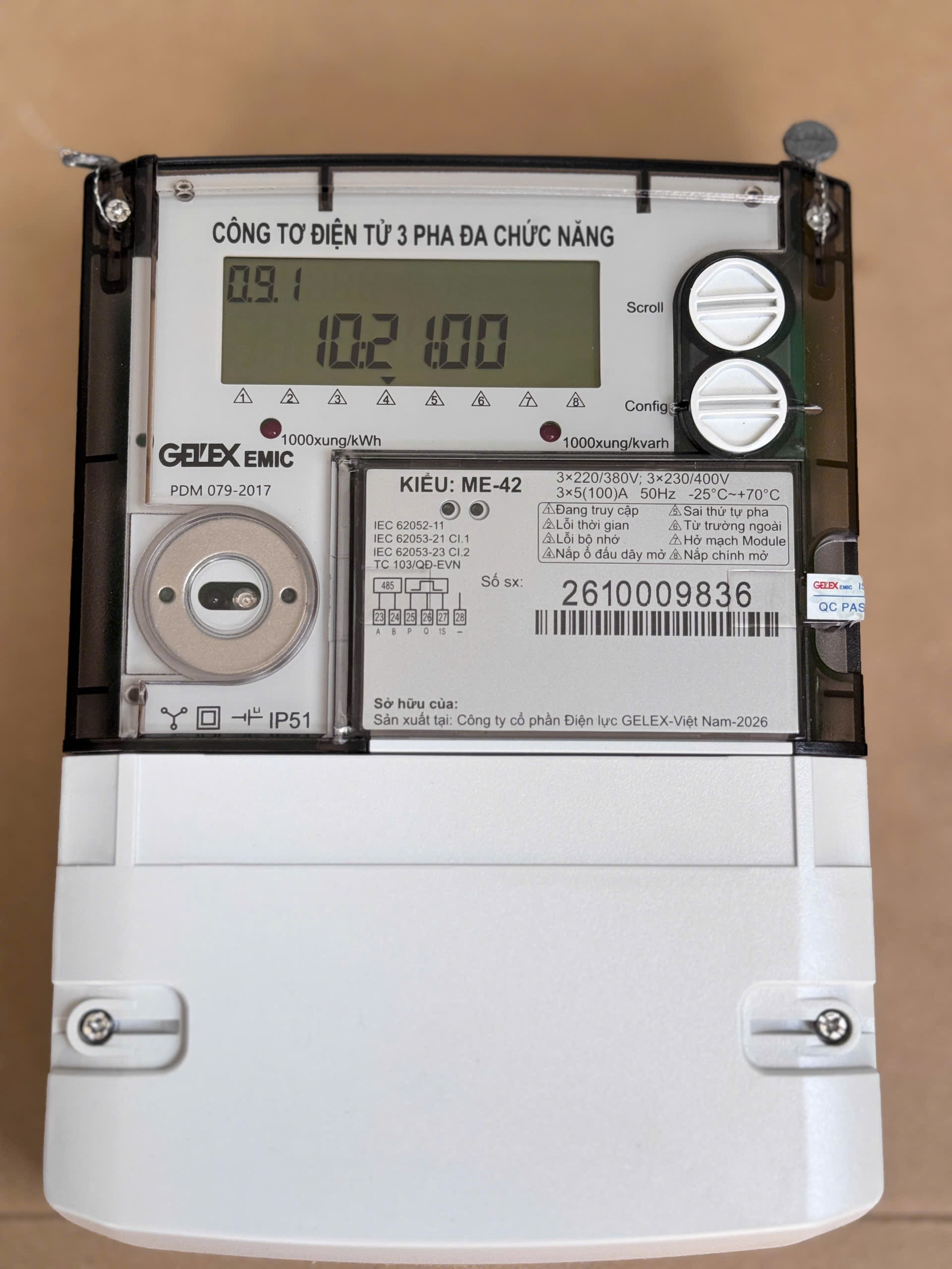 CÔNG TƠ ĐIỆN TỬ 3 PHA TRỰC TIẾP ME-42