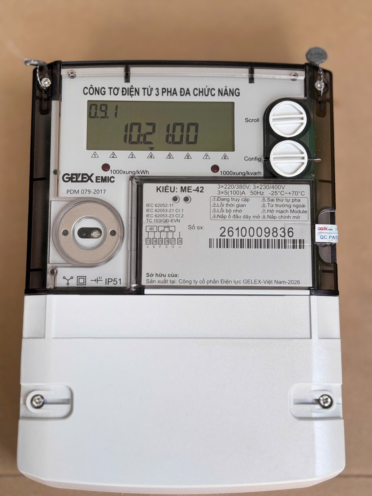 CÔNG TƠ ĐIỆN TỬ 3 PHA TRỰC TIẾP ME-42