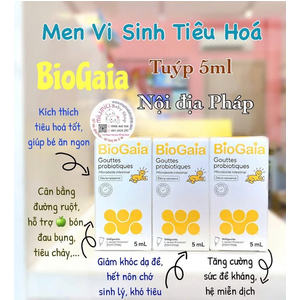 MEN VI SINH BIOGAIA NỘI ĐỊA PHÁP - Tuýp 5ml 🇫🇷