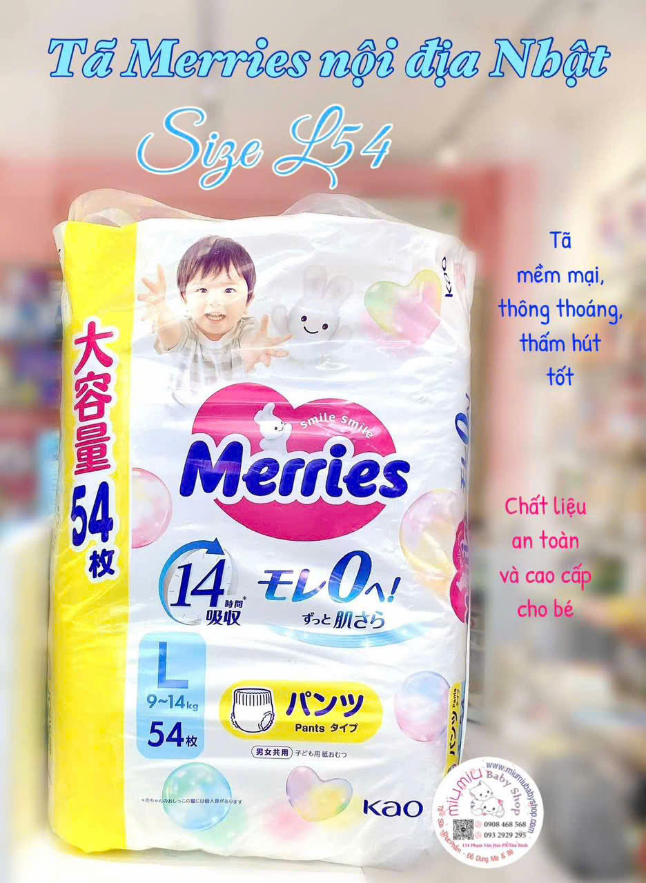 Tã Merries L54 miếng