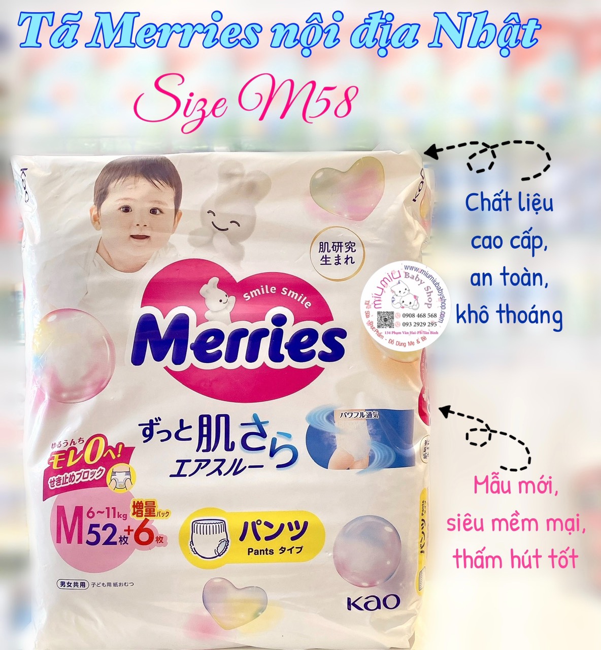 Tã Merries M58 miếng