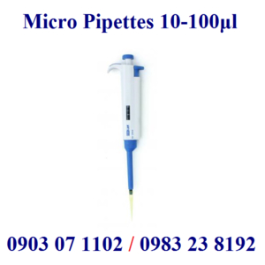 Pipet 1 kênh điều chỉnh thể tích dải 10-100 microlit