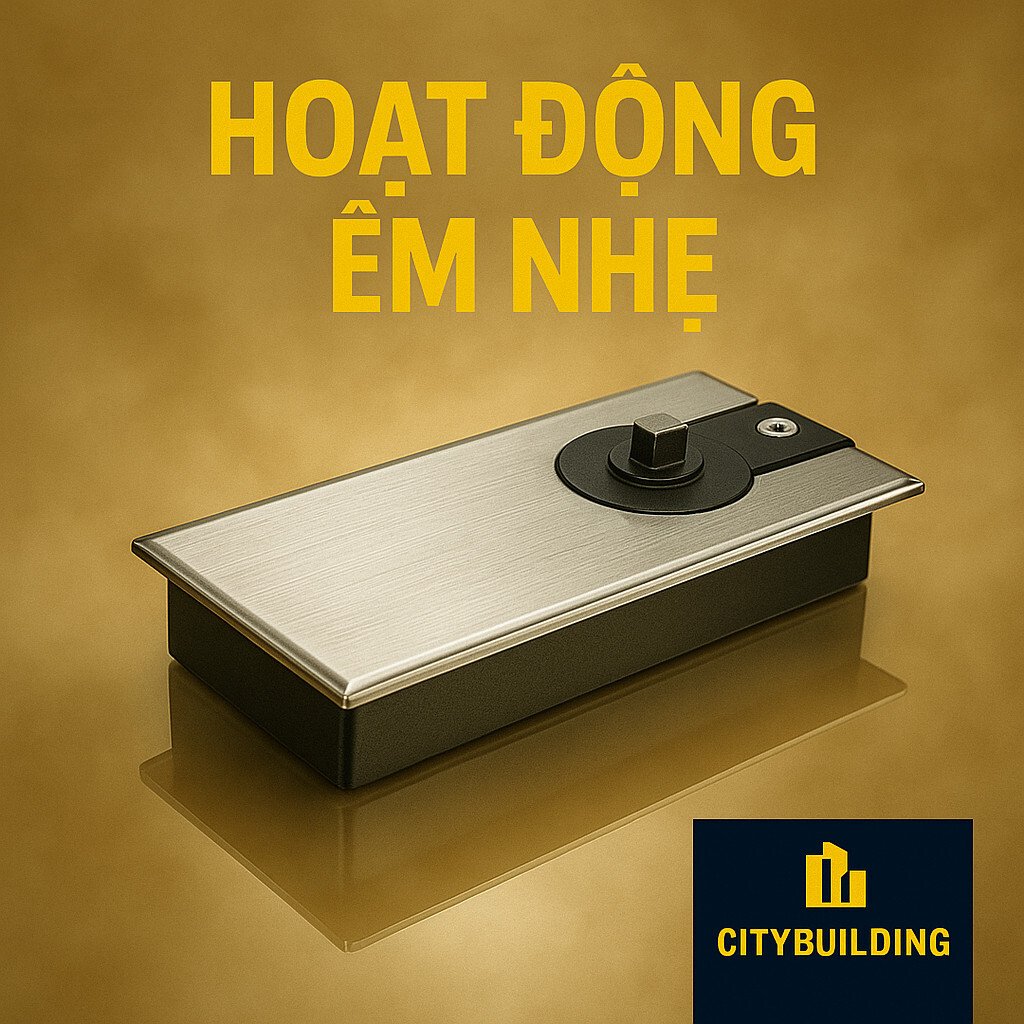 Bản lề sàn cửa kính vận hành đóng mở êm