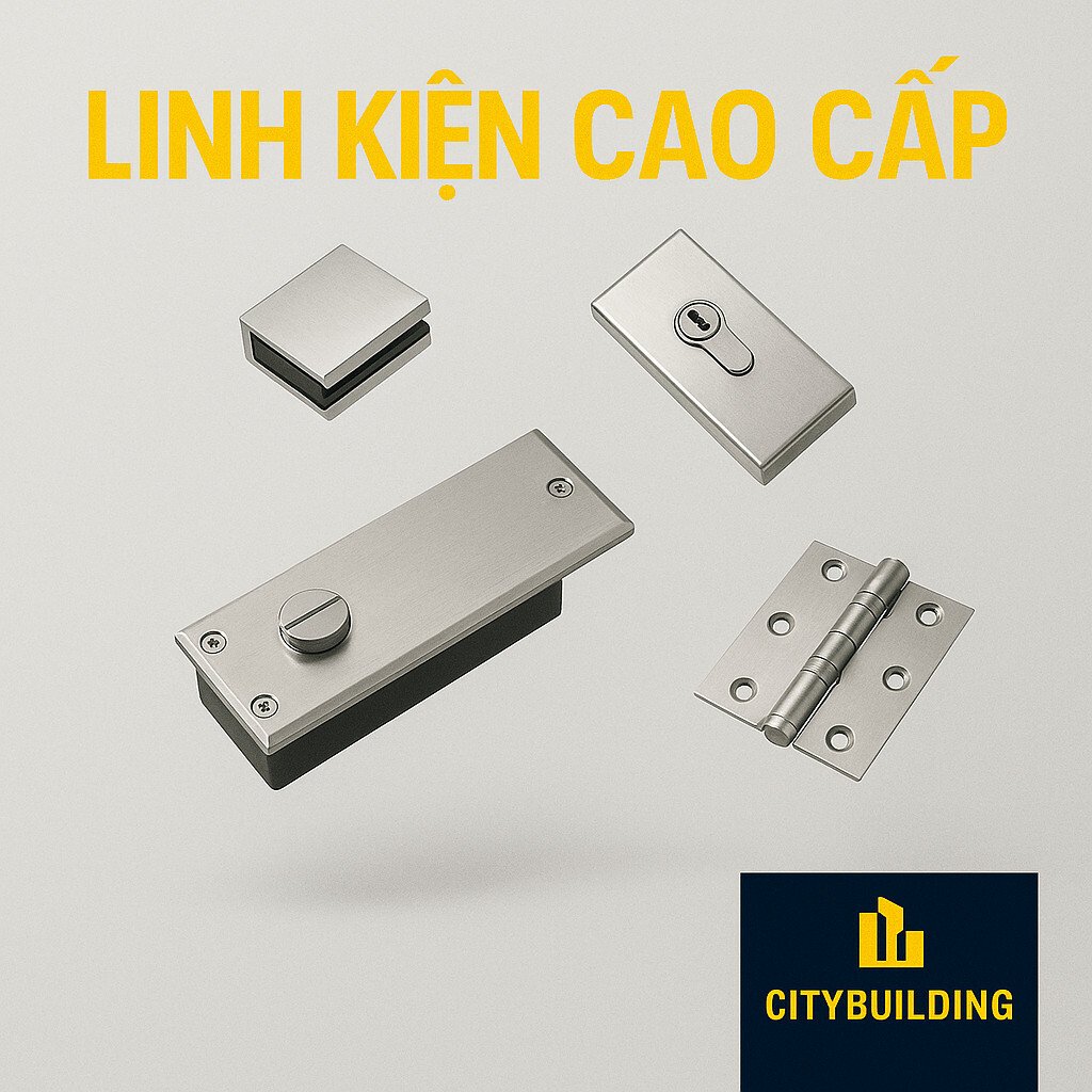 Bản lề sàn và linh kiện cửa kính chất lượng cao