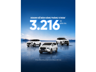 Mitsubishi Motors VIỆT NAM công bố kết quả bán hàng tháng 7/2026