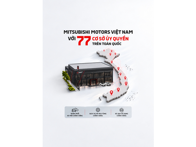 MITSUBISHI MOTORS VIỆT NAM ĐẠT CỘT MỐC 77 CƠ SỞ ỦY QUYỀN TRÊN TOÀN QUỐC