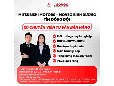 Mitsubishi Moveo Bình Dương tuyển dụng nhân sự