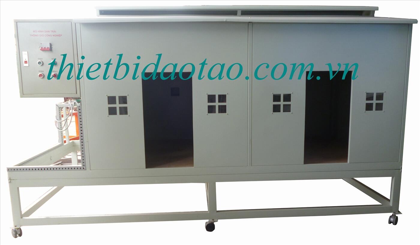 Mô hình dàn trải hệ thống thông gió công nghiệp.