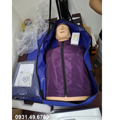 Mô hình hồi sức tim phổi bán thân có đèn báo