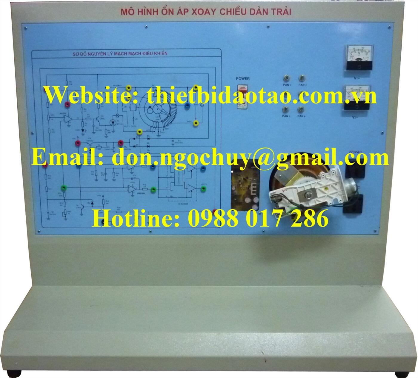 Mô hình ổn định điện áp xoay chiều dùng rơle trung gian