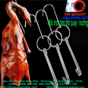 Móc inox treo thịt nướng, vịt quay, heo quay