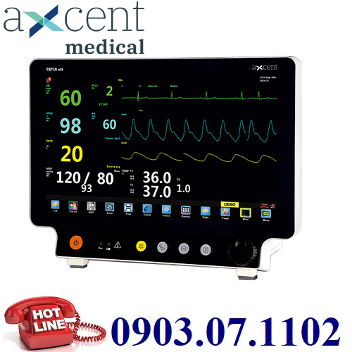 Monitor theo dõi bệnh nhân 5 thông số Cetus X15, Axcent - Đức