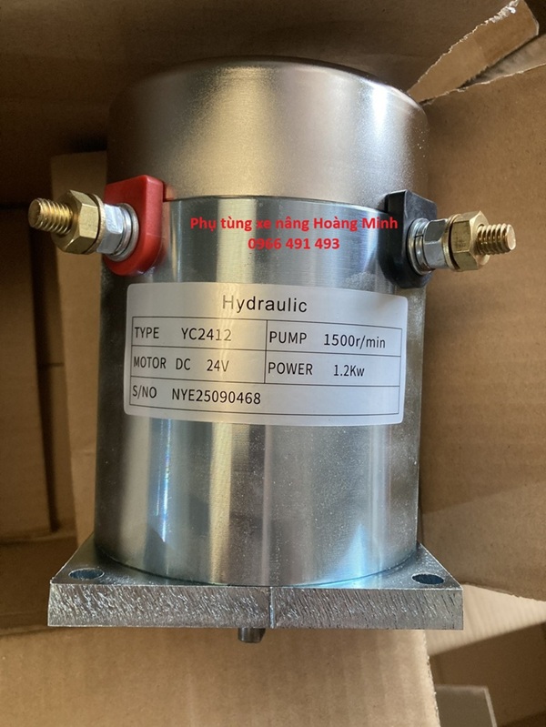 MOTOR BƠM THỦY LỰC XE NÂNG ĐIỆN HELI DC24V 1.2KW- YC2412