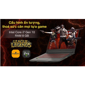 Laptop MSI Gaming GF63 Thin 10SC-481VN Core i7 10750H/ Ram 8GB/ SSD 512GB / Màn Hình 15.6FHD/GTX 1650 Max Full AC