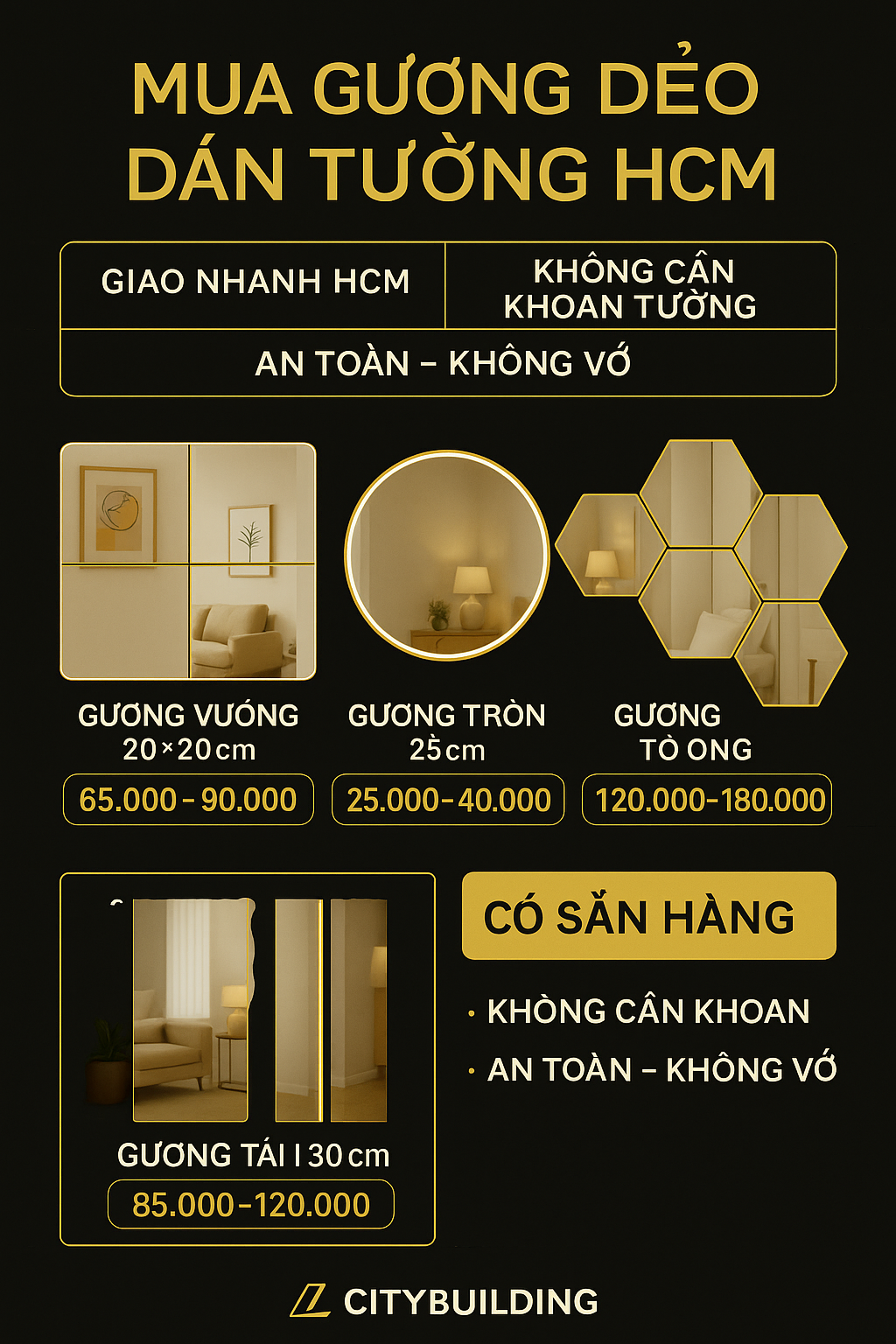 📌 MUA GƯƠNG DẺO DÁN TƯỜNG HCM – GIÁ RẺ, GIAO NHANH, NHIỀU MẪU ĐẸP