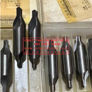 Mũi khoan định tâm , Mũi chích tâm trên vật liệu đường kính từ 1.5mm - 6mm chất liệu thép gió HSS