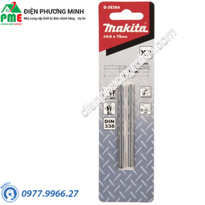 Mũi khoan kim loại HSS-R Makita D-38364 (4.0mm - bộ 2 mũi)