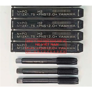 Mũi tarô YAMAWA xoắn/thẳng thép gió HSS đen từ M3 - M12
