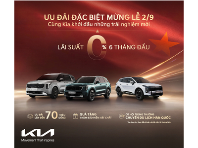 Mừng lễ 2/9 cùng Kia: Tối ưu chi phí sở hữu xe với lãi suất trả góp 0%, nâng tầm trải nghiệm cá nhân hóa