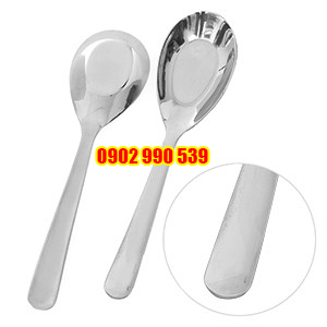 Muỗng cơm inox cán ngắn không hoa văn
