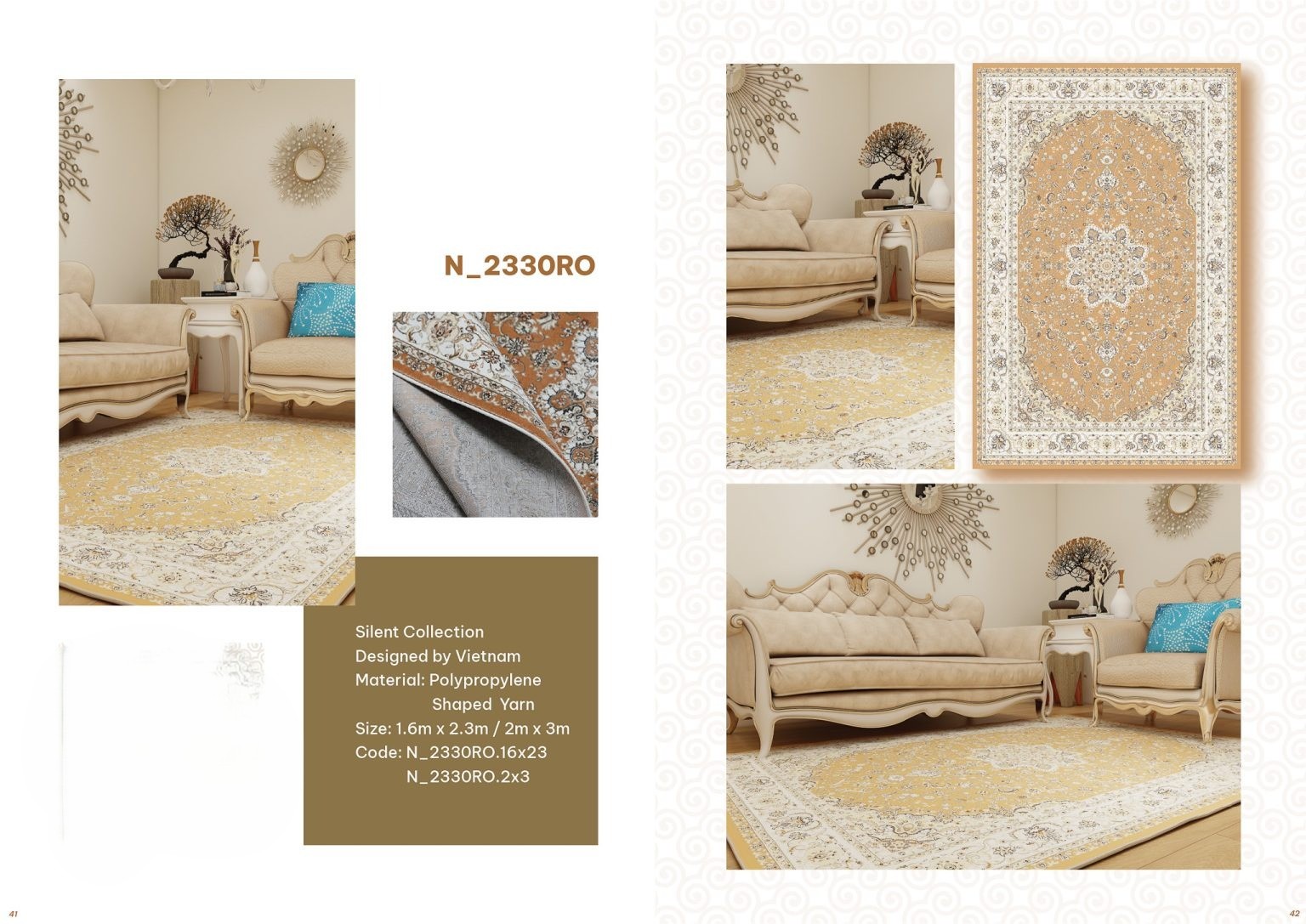 THẢM DỆT CỔ ĐIỂN CAO CẤP- GO-SILENT N_2330RO