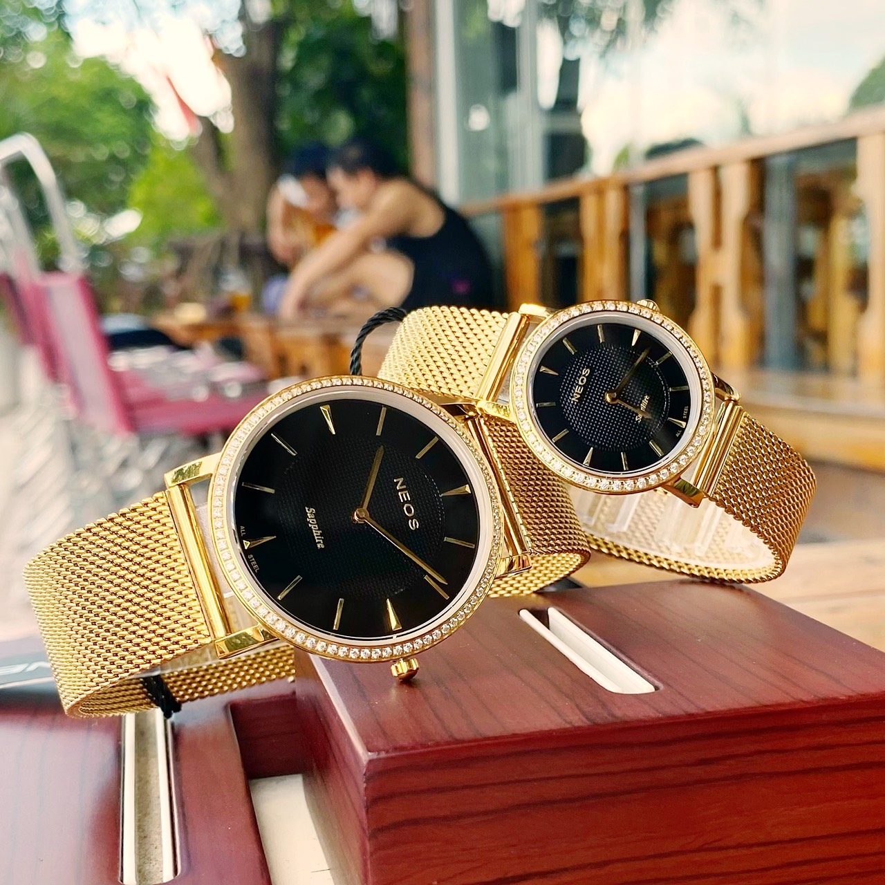 Đồng hồ Neos Cặp Đôi Siêu Mỏng N-40577AB