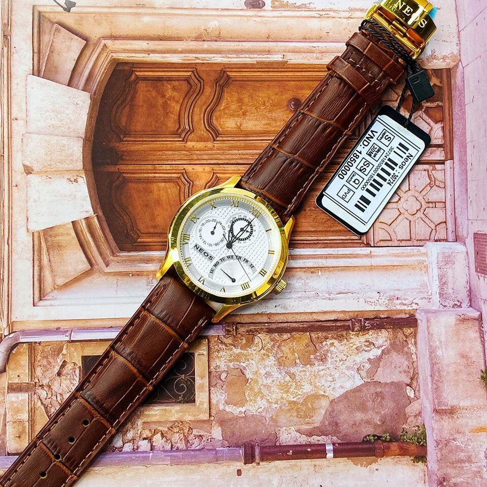 ĐỒNG HỒ NEOS DÂY DA N-30724M 5 KIM