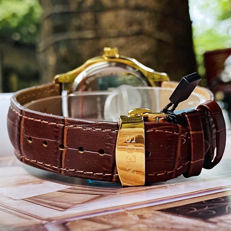 ĐỒNG HỒ NEOS DÂY DA N-30724M 5 KIM