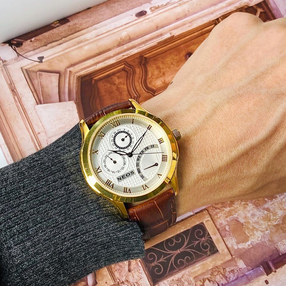 ĐỒNG HỒ NEOS DÂY DA N-30724M 5 KIM