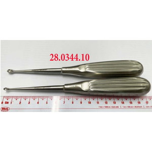 Nạo phẫu thuật xương Volkmann 17cm, số 0 Hilbro 28.0344.10