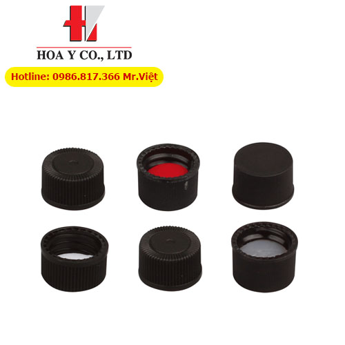 Nắp vặn đen PP, Scilab, 100/pk
