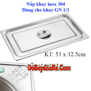 Khay inox 304 GN 1/1x10cm đựng thực phẩm buffet topping