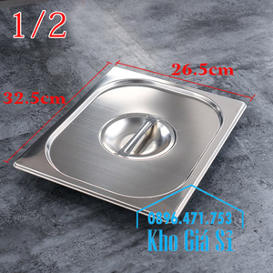 Nắp khay inox GN 1/2 kích thước 32.5cm x 26.5cm