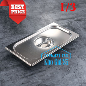 Nắp khay inox GN 1/3 kích thước 32.5cm x 17.6cm