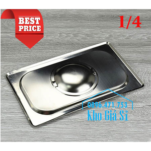 Nắp khay inox GN 1/4 kích thước 26.5cm x 16.2cm