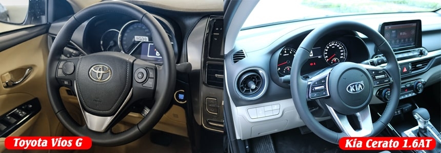 Nên chọn Toyota Vios G hay Kia Cerato 1.6 Luxury