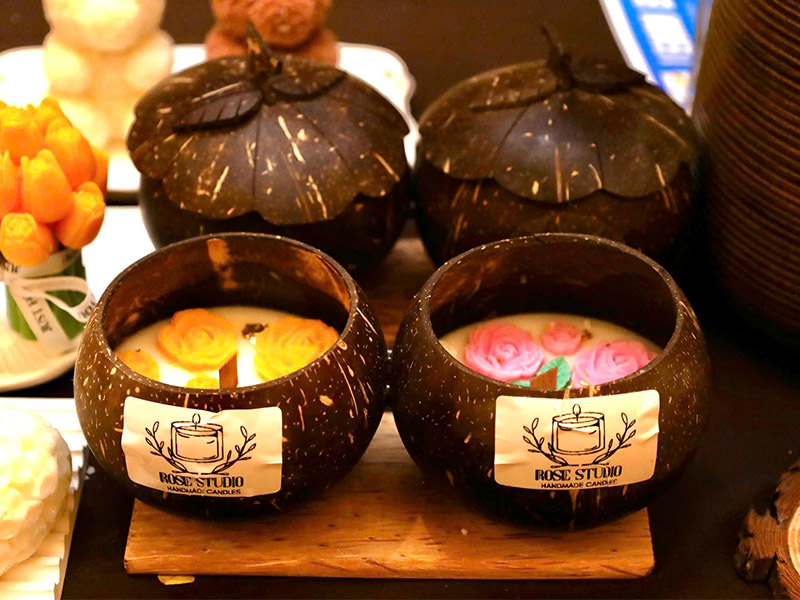 Nến thơm gáo dừa