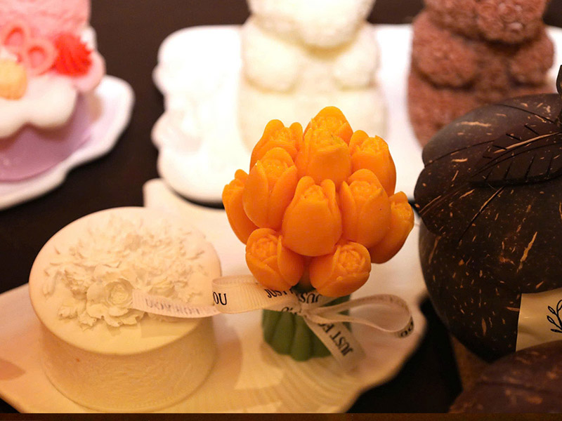 Nến thơm hoa Tulip (Màu Cam)