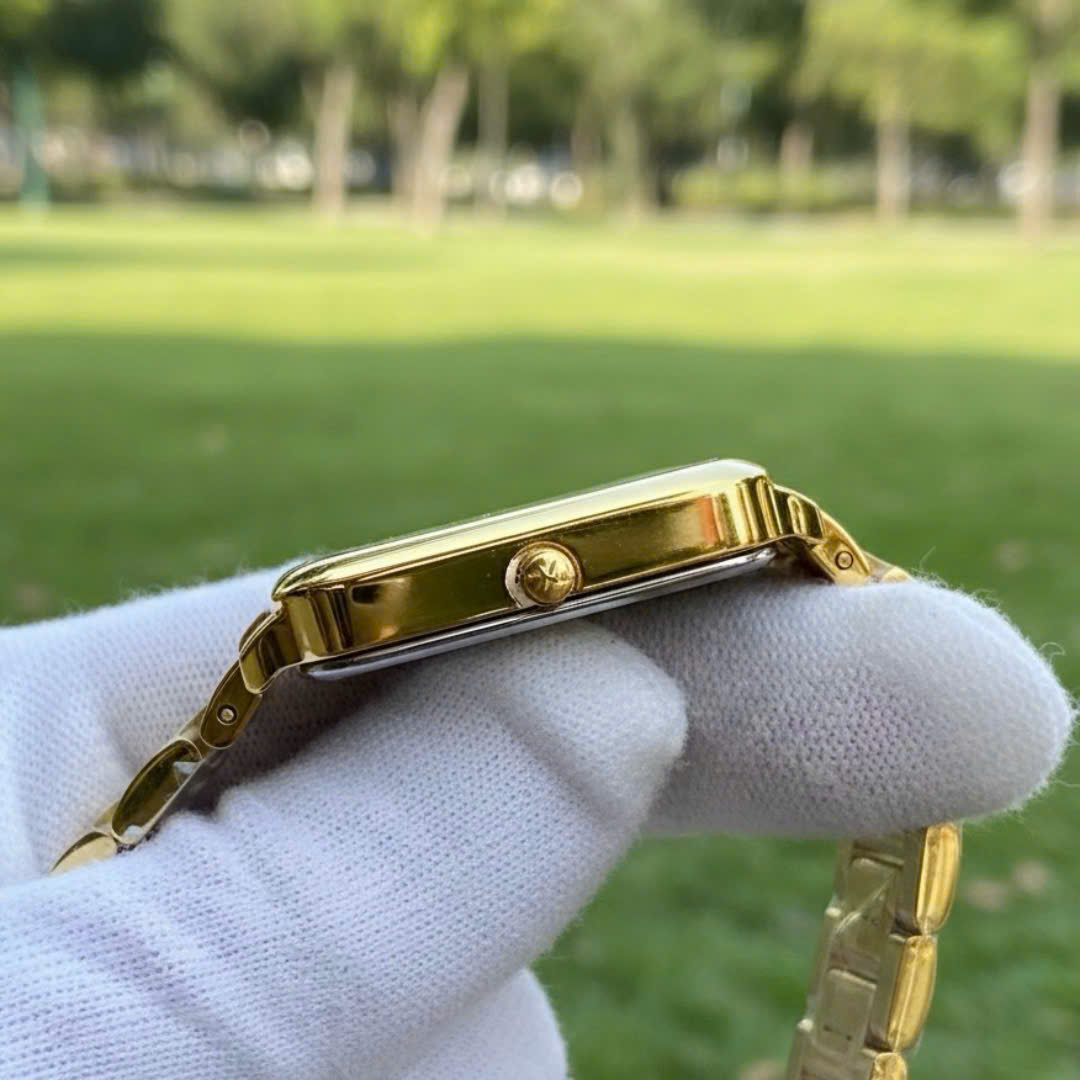 NEOS N-30921M - Đồng Hồ Nam Mặt Vuông Vàng Sang Trọng, Kính Sapphire