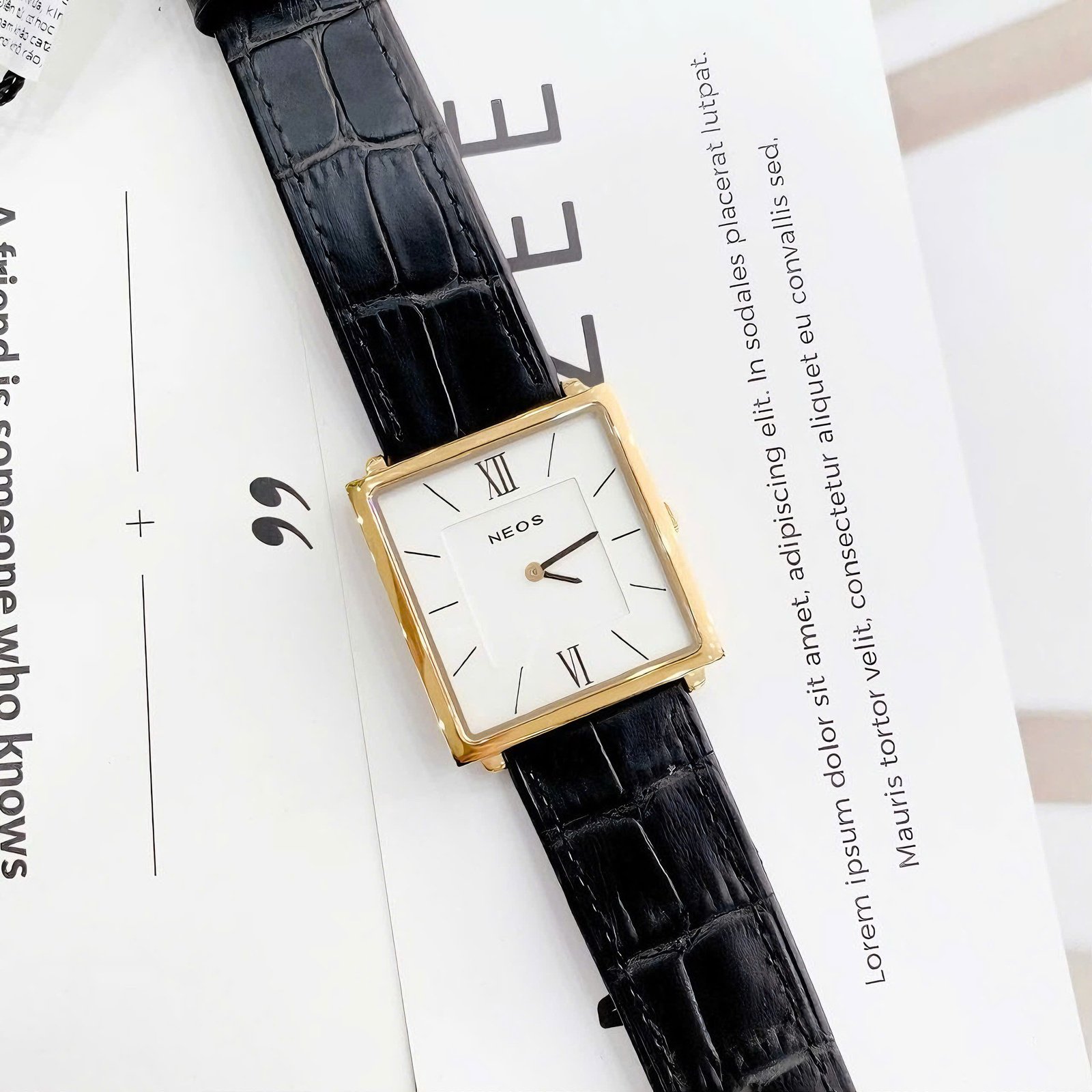 ĐỒNG HỒ NEOS DÂY DA N-40674M