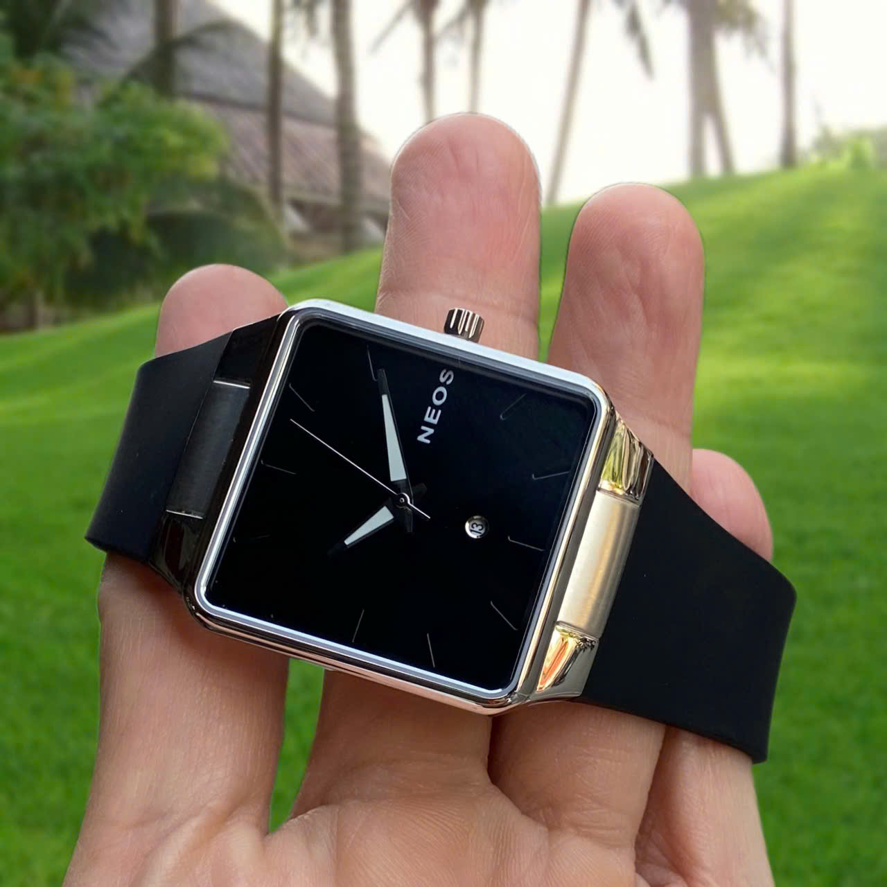 Đồng hồ Neos Ultra Slim N-40704M Dây Cao Su