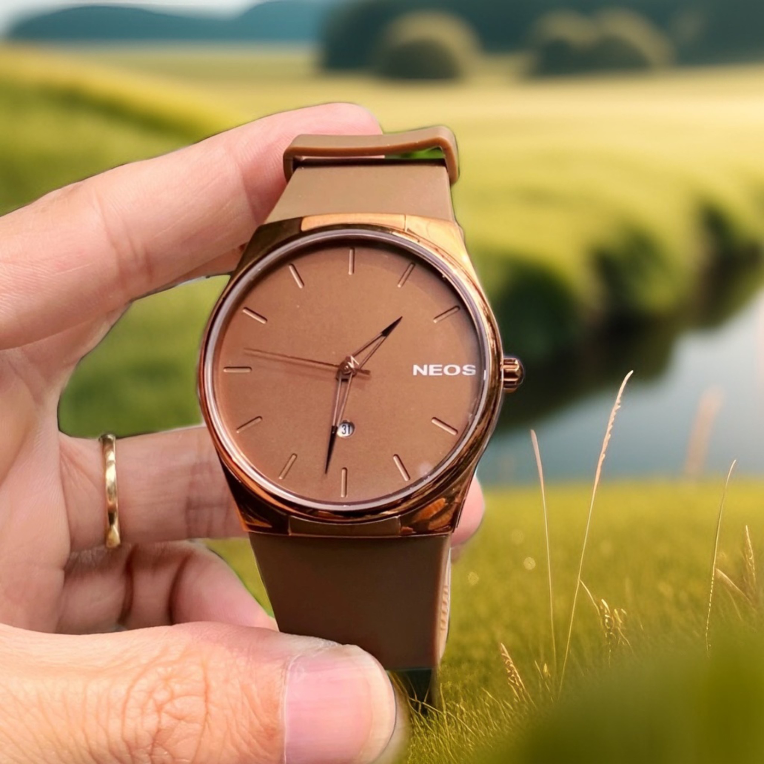 Đồng hồ Neos N-40713M Dây Cao Su Non