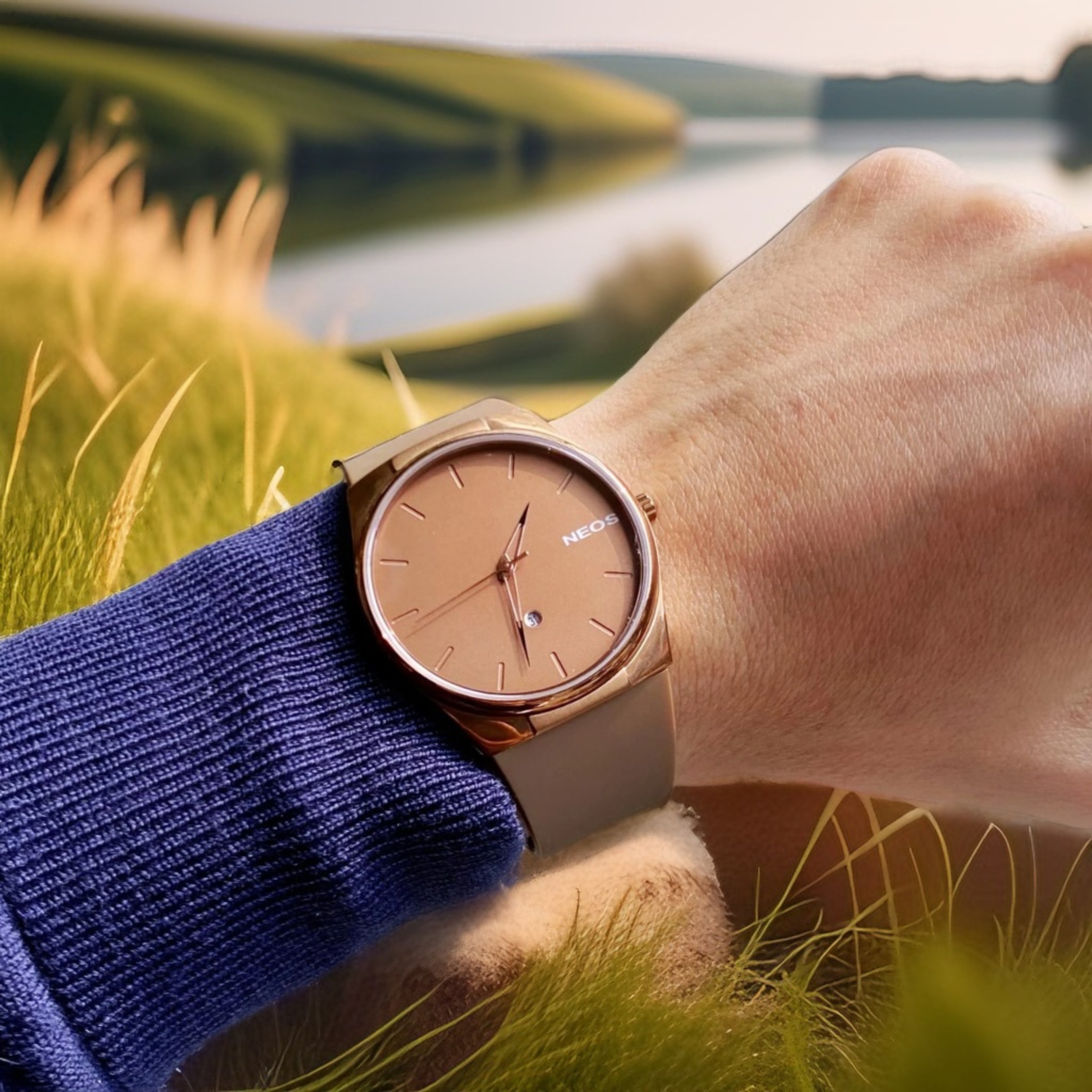Đồng hồ Neos N-40713M Dây Cao Su Non